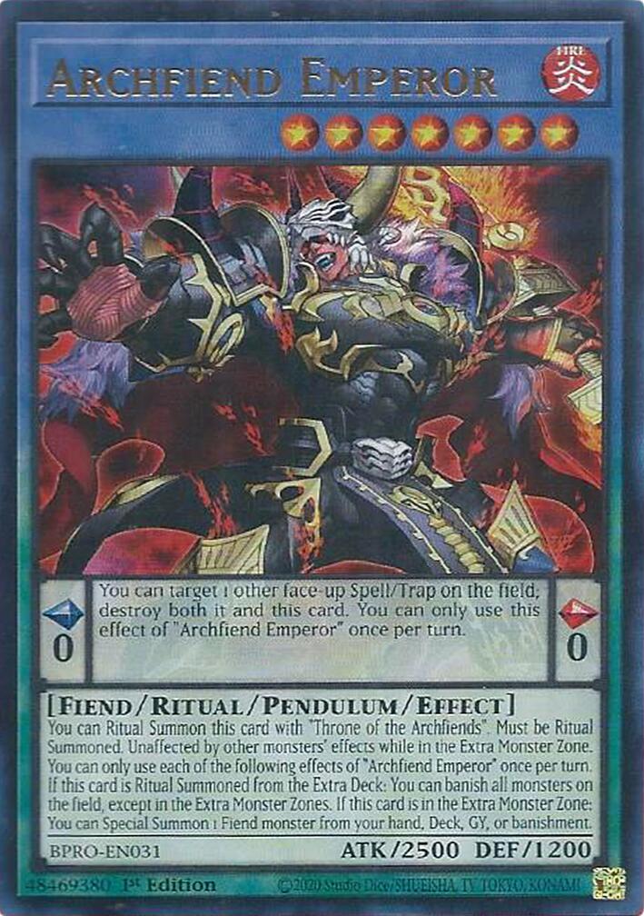 Archfiend Emperor [BPRO-EN031] Ultra Rare | Exor Games New Glasgow