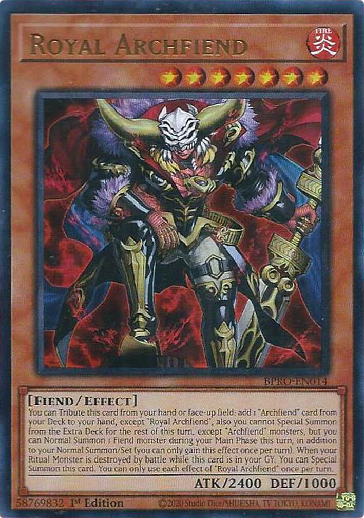 Royal Archfiend [BPRO-EN014] Ultra Rare | Exor Games New Glasgow