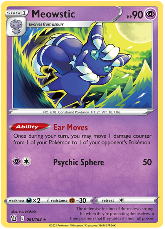 Meowstic (061/163) [Sword & Shield: Battle Styles] | Exor Games New Glasgow