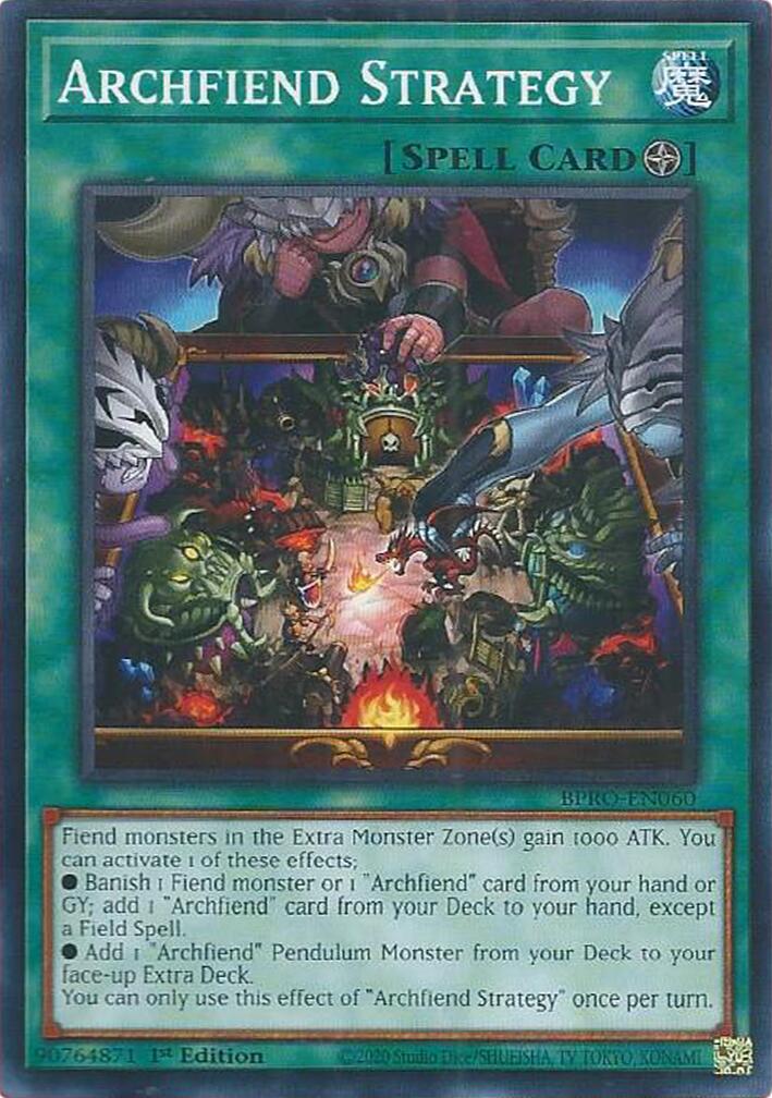 Archfiend Strategy [BPRO-EN060] Rare | Exor Games New Glasgow