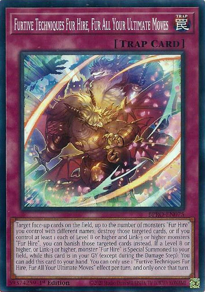 Furtive Techniques Fur Hire, Fur All Your Ultimate Moves [BPRO-EN075] Common | Exor Games New Glasgow