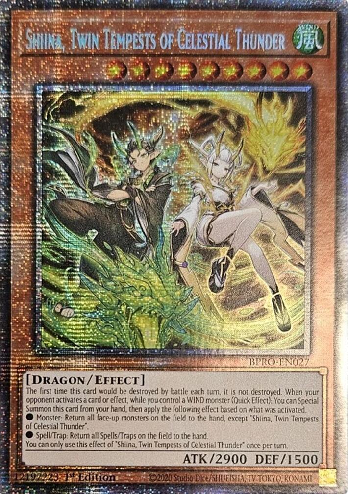 Shiina, Twin Tempests of Celestial Thunder [BPRO-EN027] Starlight Rare | Exor Games New Glasgow