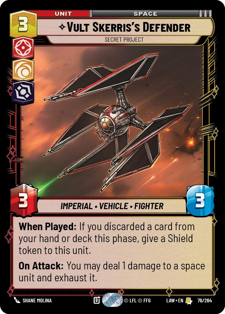 Vult Skerris's Defender - Secret Project (76/264) (76/264) [A Lawless Time] | Exor Games New Glasgow