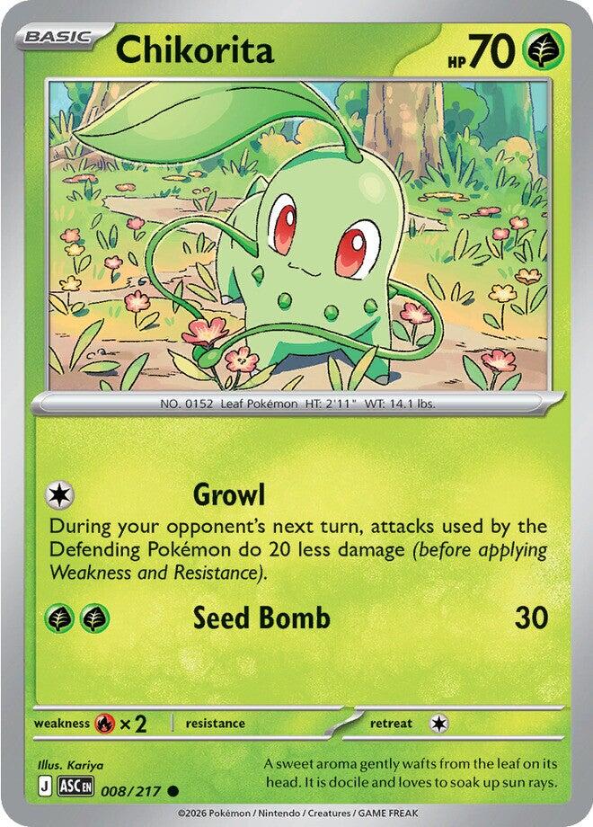 Chikorita (008/217) [Mega Evolution: Ascended Heroes] | Exor Games New Glasgow