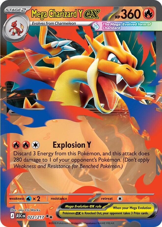 Mega Charizard Y ex (022/217) [Mega Evolution: Ascended Heroes] | Exor Games New Glasgow