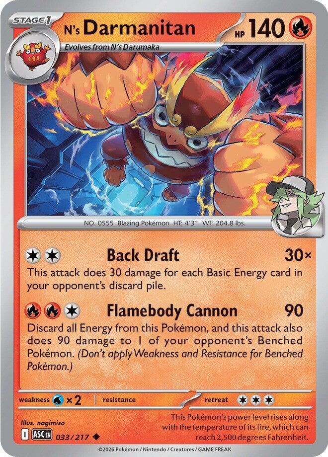 N's Darmanitan (033/217) [Mega Evolution: Ascended Heroes] | Exor Games New Glasgow