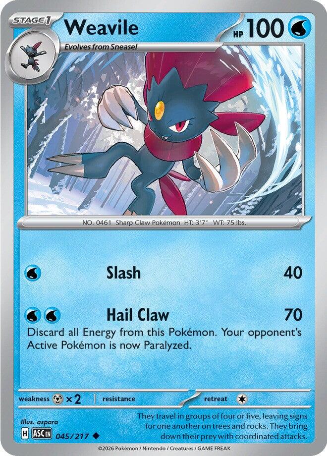 Weavile (045/217) [Mega Evolution: Ascended Heroes] | Exor Games New Glasgow