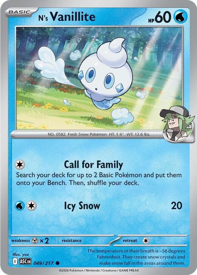 N's Vanillite (049/217) [Mega Evolution: Ascended Heroes] | Exor Games New Glasgow