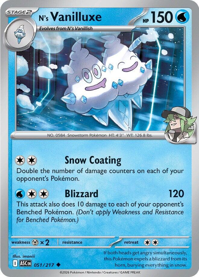 N's Vanilluxe (051/217) [Mega Evolution: Ascended Heroes] | Exor Games New Glasgow
