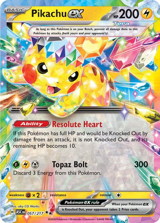 Pikachu ex (057/217) [Mega Evolution: Ascended Heroes] | Exor Games New Glasgow