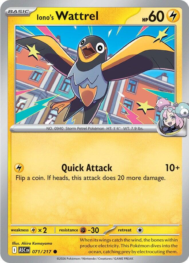 Iono's Wattrel (071/217) [Mega Evolution: Ascended Heroes] | Exor Games New Glasgow
