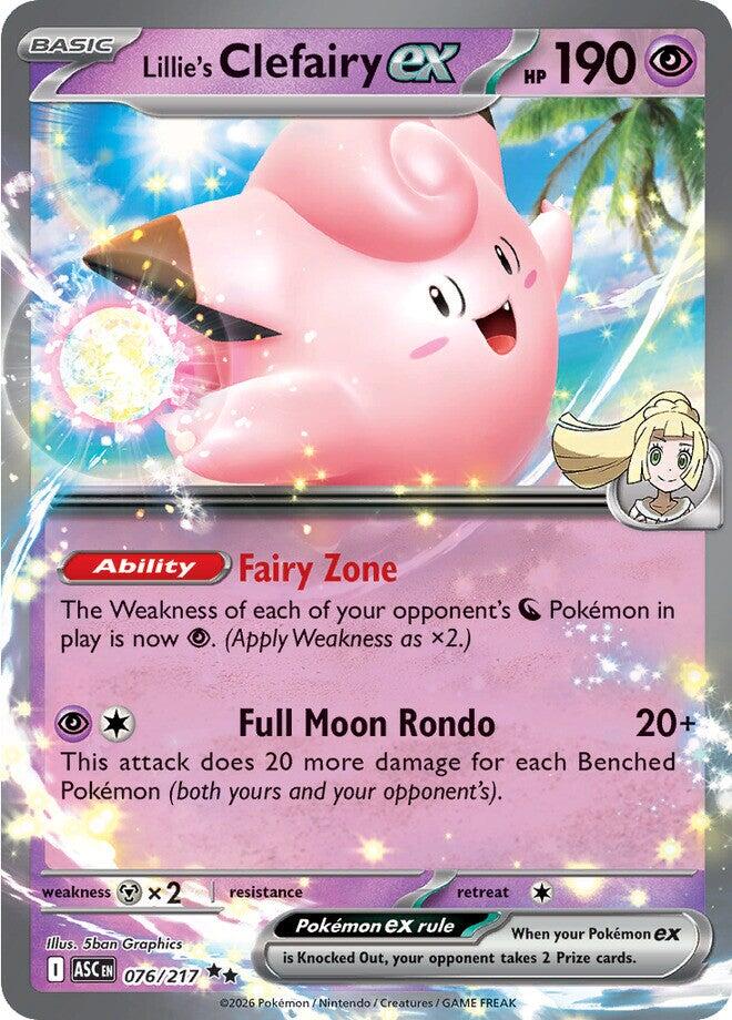 Lillie's Clefairy ex (076/217) [Mega Evolution: Ascended Heroes] | Exor Games New Glasgow