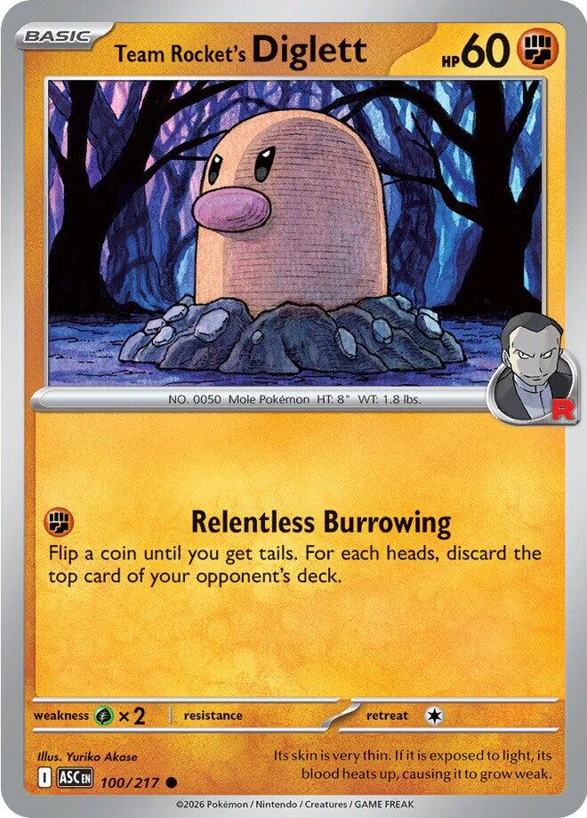 Team Rocket's Diglett (100/217) [Mega Evolution: Ascended Heroes] | Exor Games New Glasgow