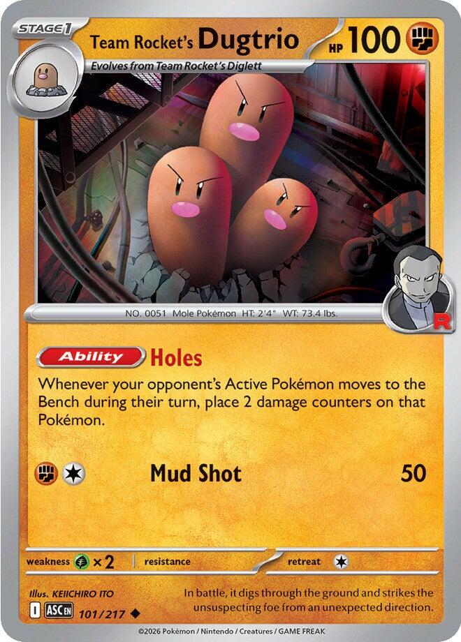 Team Rocket's Dugtrio (101/217) [Mega Evolution: Ascended Heroes] | Exor Games New Glasgow