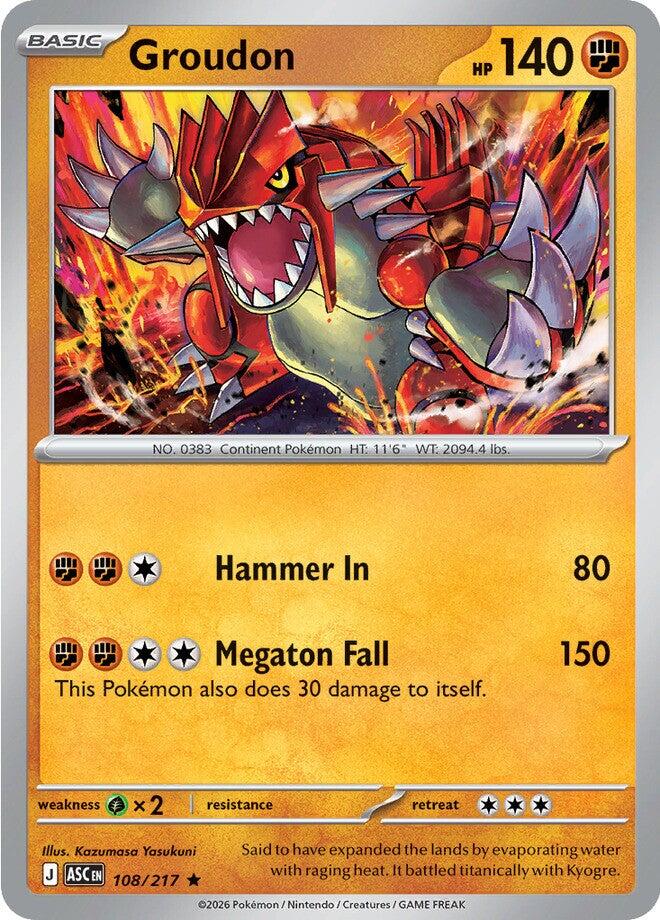 Groudon (108/217) [Mega Evolution: Ascended Heroes] | Exor Games New Glasgow