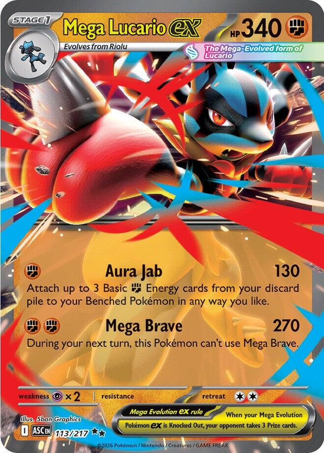 Mega Lucario ex (113/217) [Mega Evolution: Ascended Heroes] | Exor Games New Glasgow