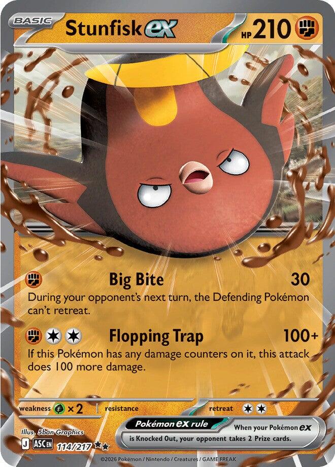 Stunfisk ex (114/217) [Mega Evolution: Ascended Heroes] | Exor Games New Glasgow