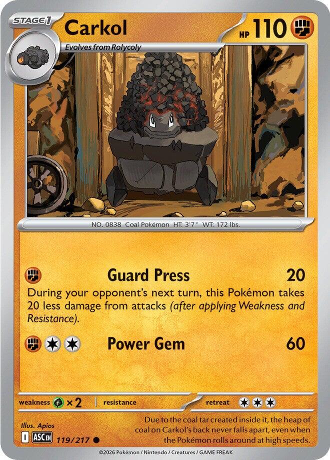 Carkol (119/217) [Mega Evolution: Ascended Heroes] | Exor Games New Glasgow