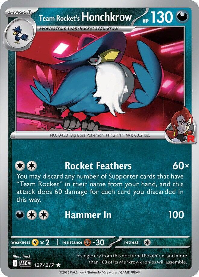 Team Rocket's Honchkrow (127/217) [Mega Evolution: Ascended Heroes] | Exor Games New Glasgow
