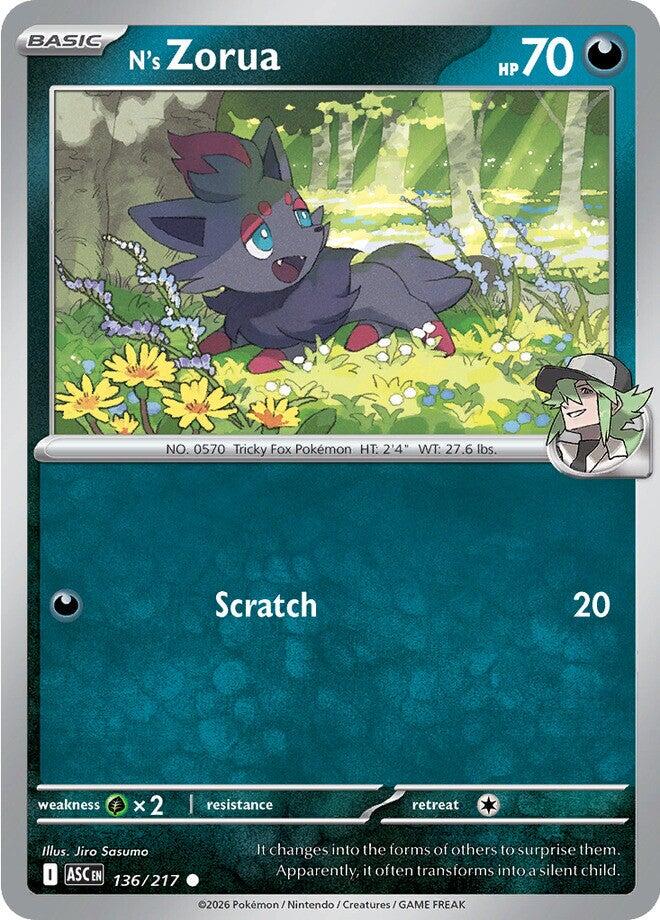 N's Zorua (136/217) [Mega Evolution: Ascended Heroes] | Exor Games New Glasgow