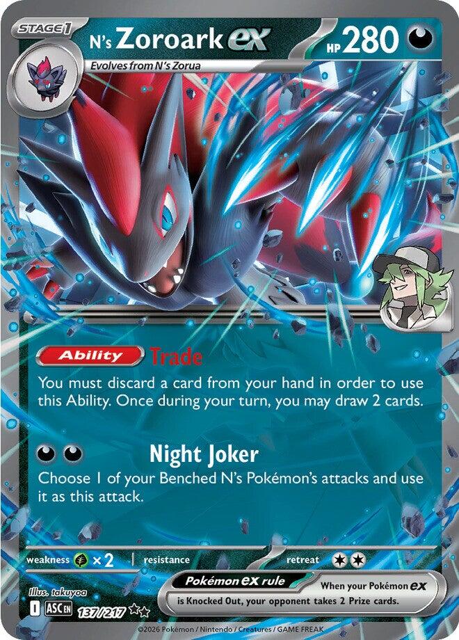 N's Zoroark ex (137/217) [Mega Evolution: Ascended Heroes] | Exor Games New Glasgow