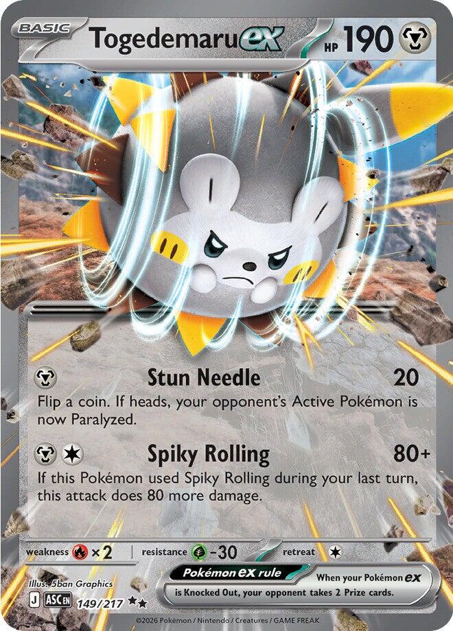 Togedemaru ex (149/217) [Mega Evolution: Ascended Heroes] | Exor Games New Glasgow