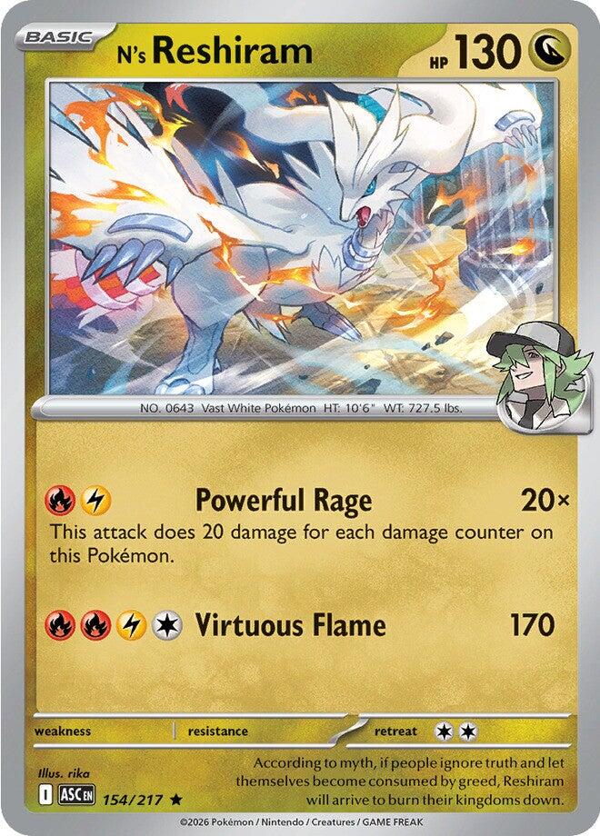 N's Reshiram (154/217) [Mega Evolution: Ascended Heroes] | Exor Games New Glasgow
