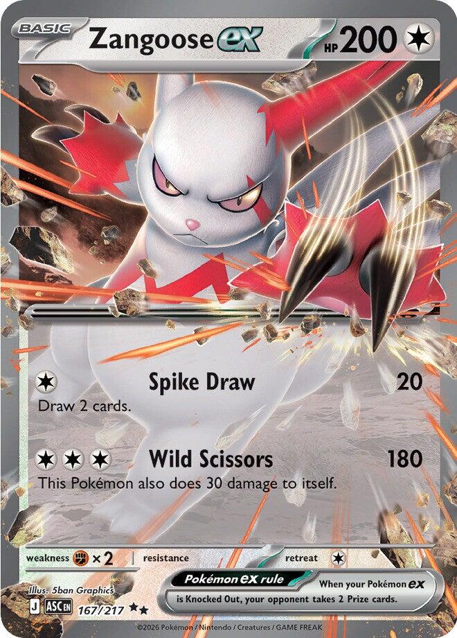 Zangoose ex (167/217) [Mega Evolution: Ascended Heroes] | Exor Games New Glasgow