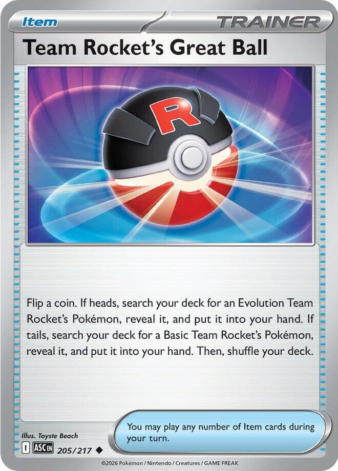 Team Rocket's Great Ball (205/217) [Mega Evolution: Ascended Heroes] | Exor Games New Glasgow
