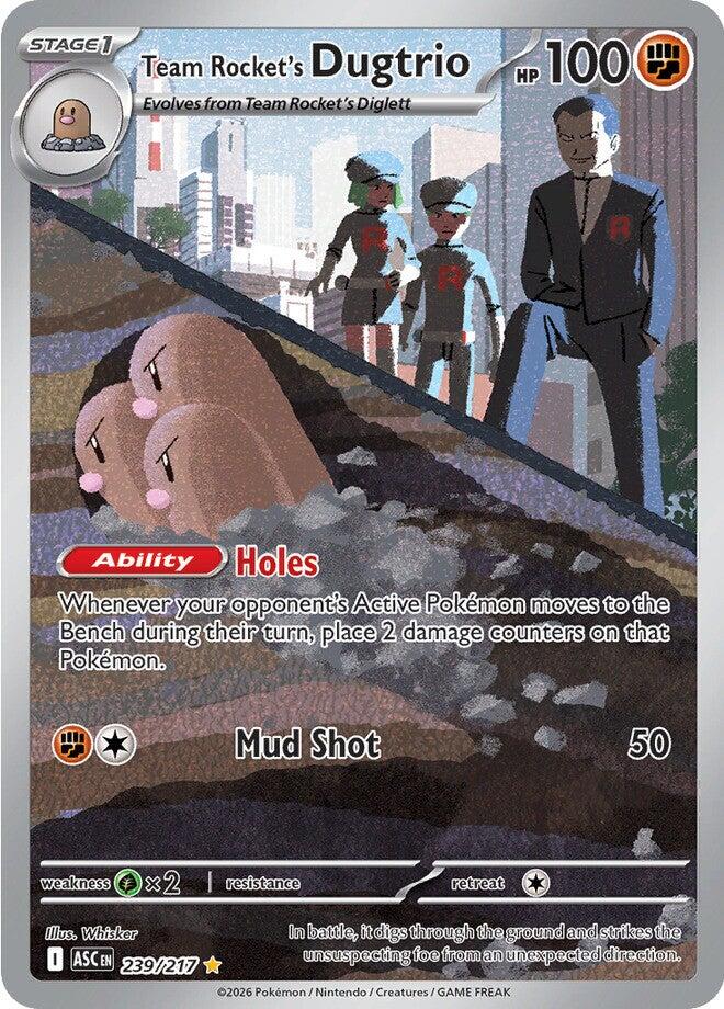 Team Rocket's Dugtrio (239/217) [Mega Evolution: Ascended Heroes] | Exor Games New Glasgow