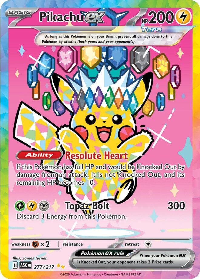 Pikachu ex (277/217) [Mega Evolution: Ascended Heroes] | Exor Games New Glasgow