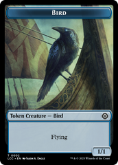 Bird // Merfolk (0003) Double-Sided Token [The Lost Caverns of Ixalan Commander Tokens] | Exor Games New Glasgow