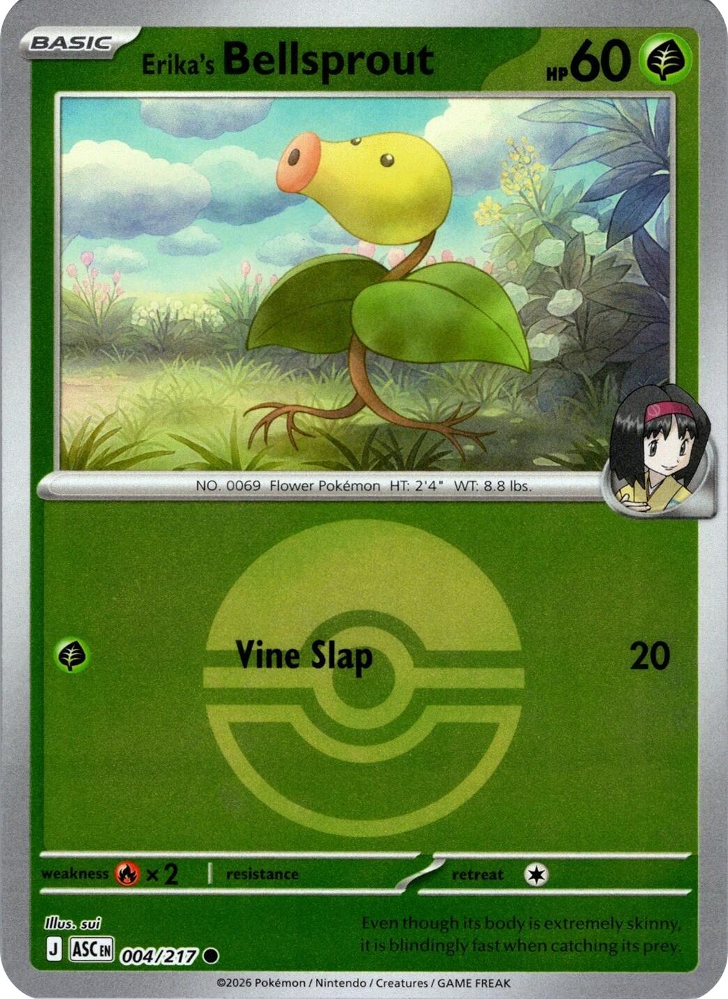 Erika's Bellsprout (004/217) (Poke Ball) [Mega Evolution: Ascended Heroes] | Exor Games New Glasgow