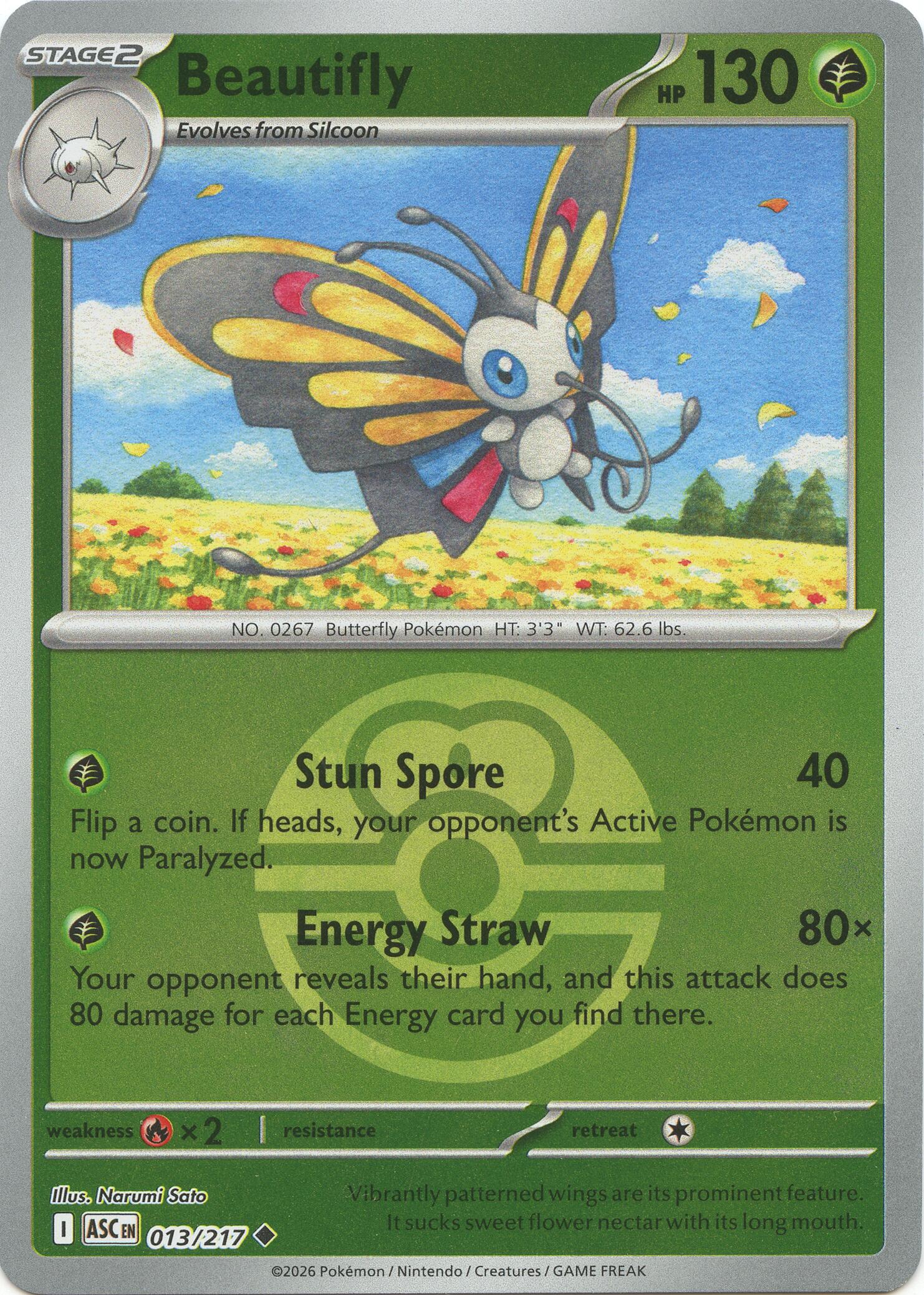 Beautifly (013/217) (Love Ball) [Mega Evolution: Ascended Heroes] | Exor Games New Glasgow