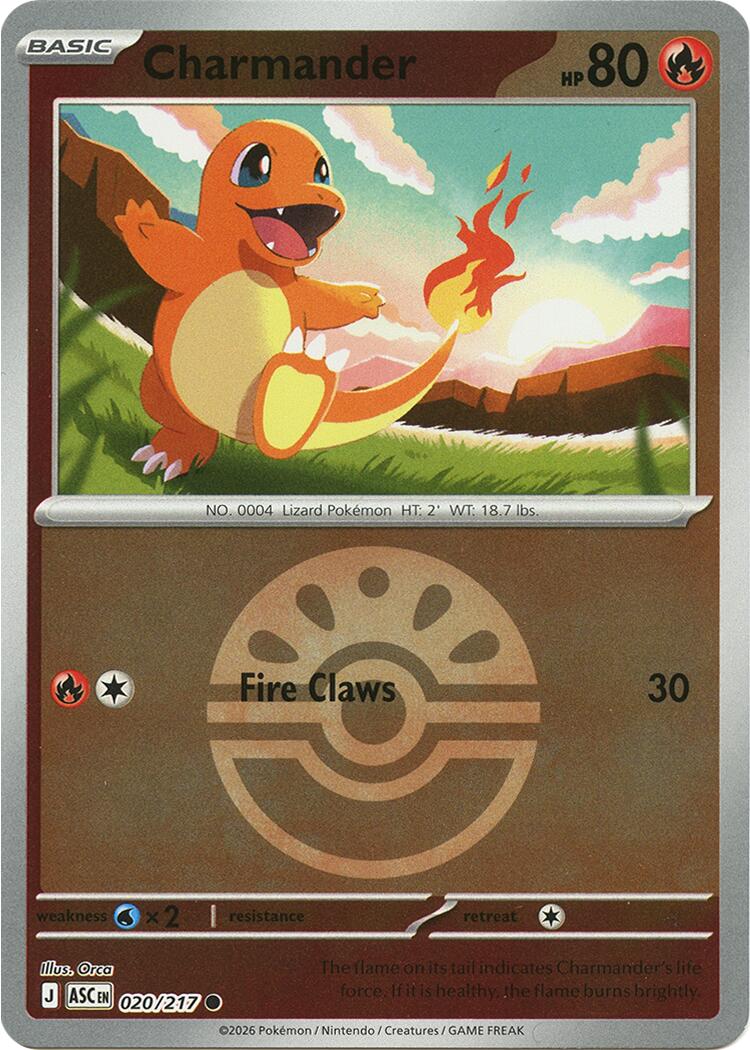 Charmander (020/217) (Quick Ball) [Mega Evolution: Ascended Heroes] | Exor Games New Glasgow