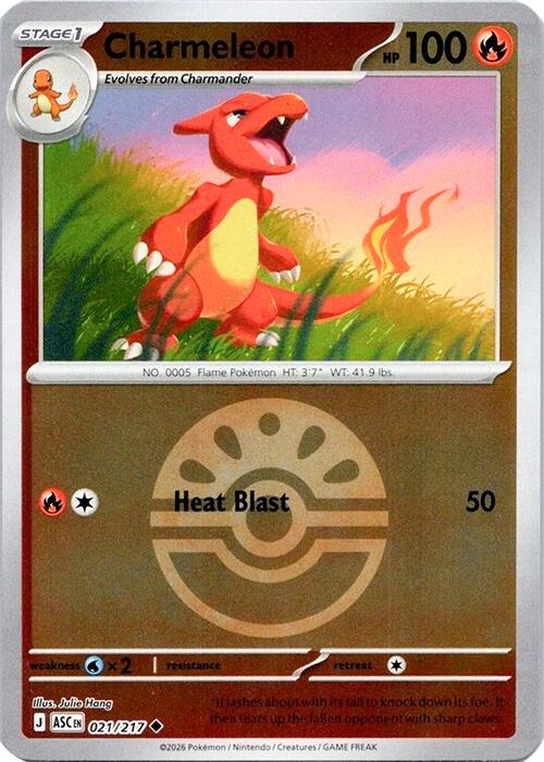Charmeleon (021/217) (Quick Ball) [Mega Evolution: Ascended Heroes] | Exor Games New Glasgow