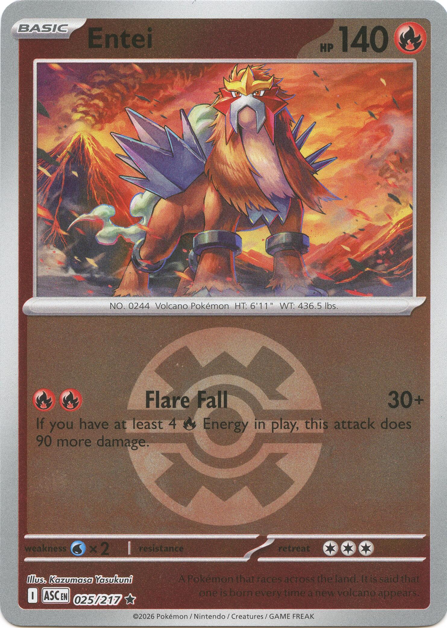 Entei (025/217) (Quick Ball) [Mega Evolution: Ascended Heroes] | Exor Games New Glasgow