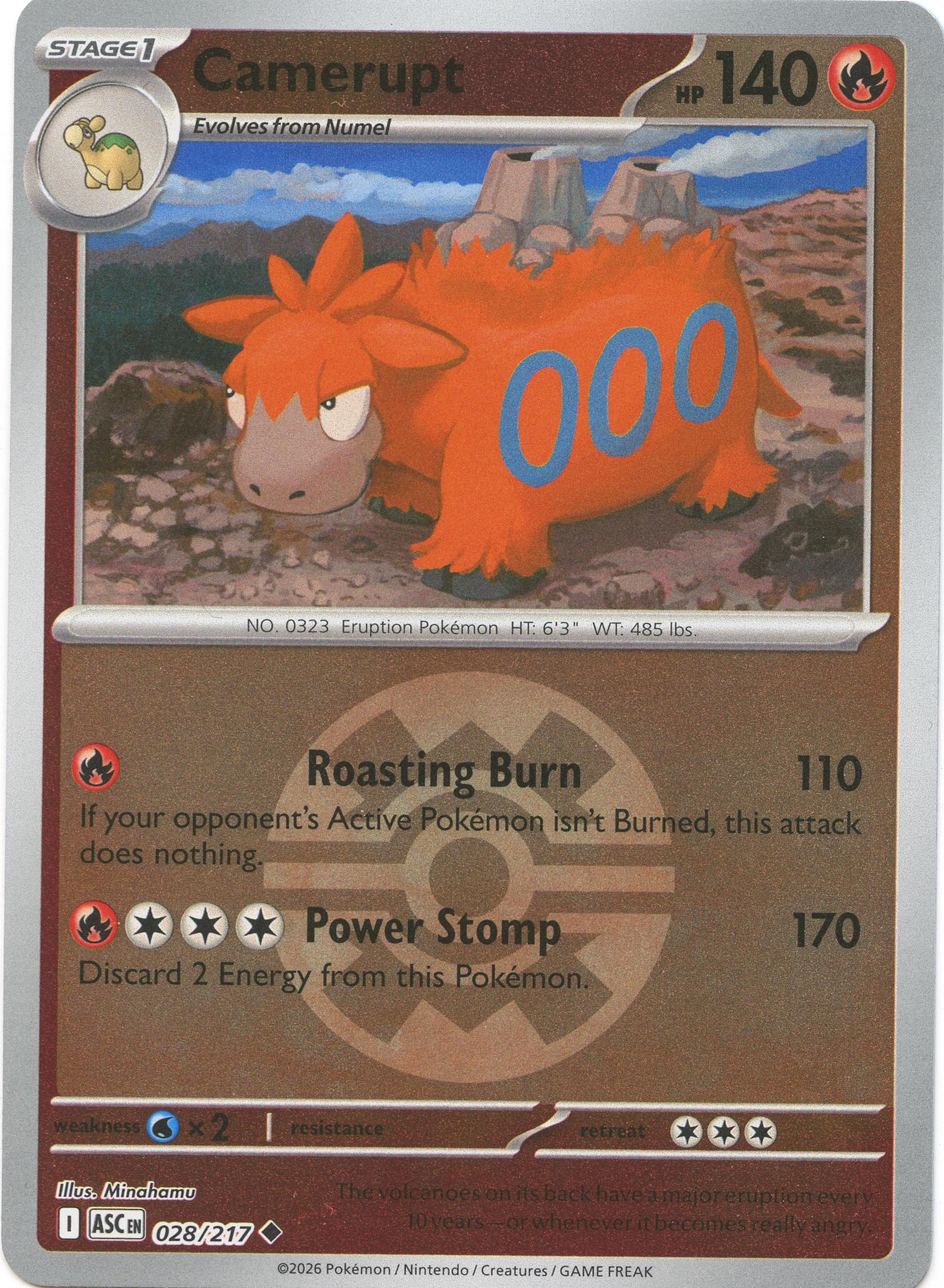 Camerupt (028/217) (Quick Ball) [Mega Evolution: Ascended Heroes] | Exor Games New Glasgow
