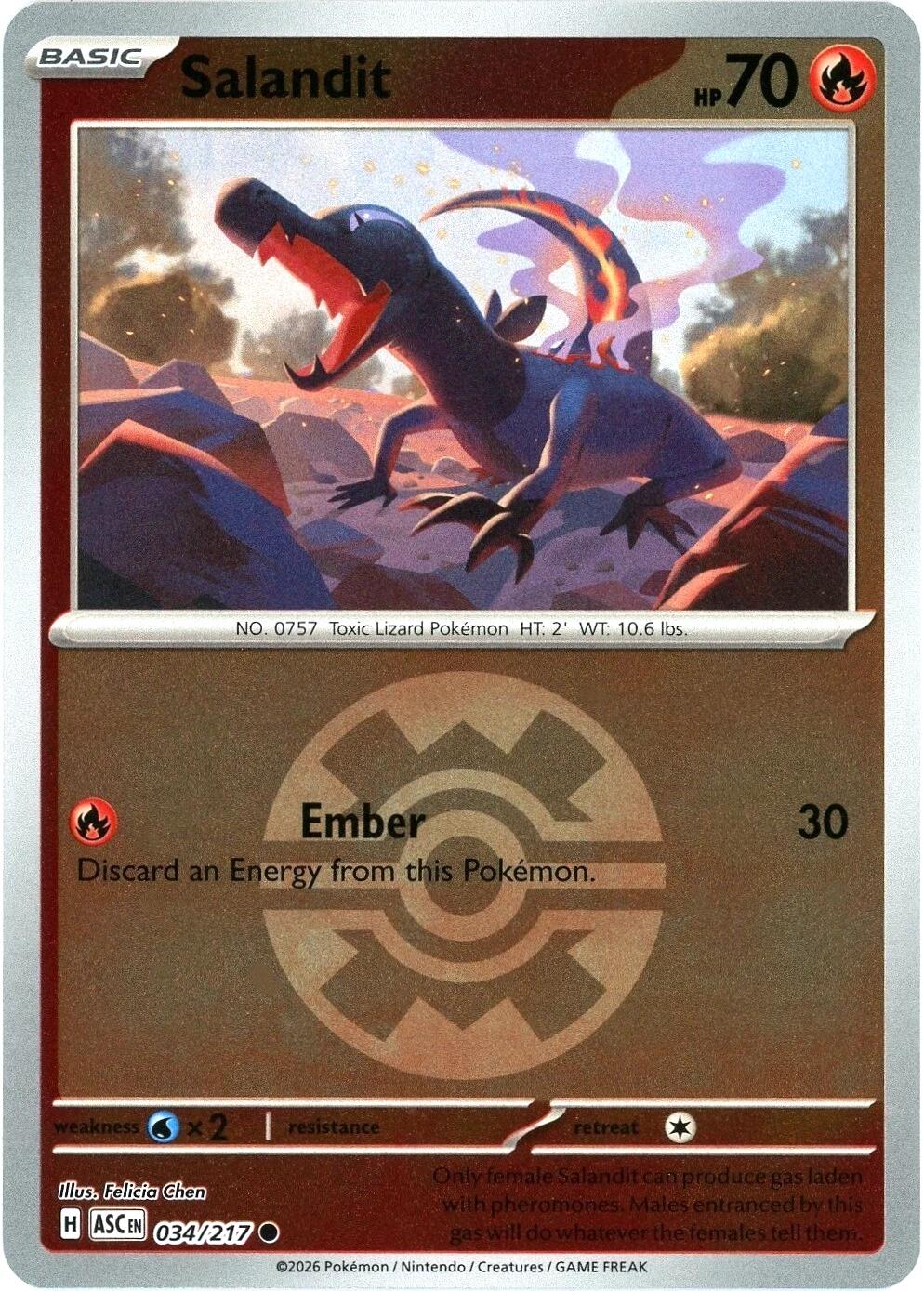 Salandit (034/217) (Quick Ball) [Mega Evolution: Ascended Heroes] | Exor Games New Glasgow