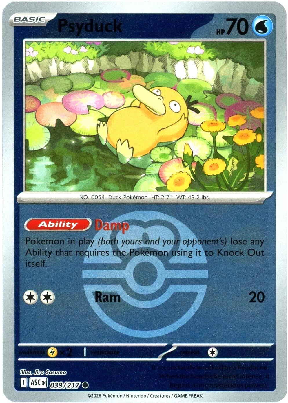 Psyduck (039/217) (Love Ball) [Mega Evolution: Ascended Heroes] | Exor Games New Glasgow