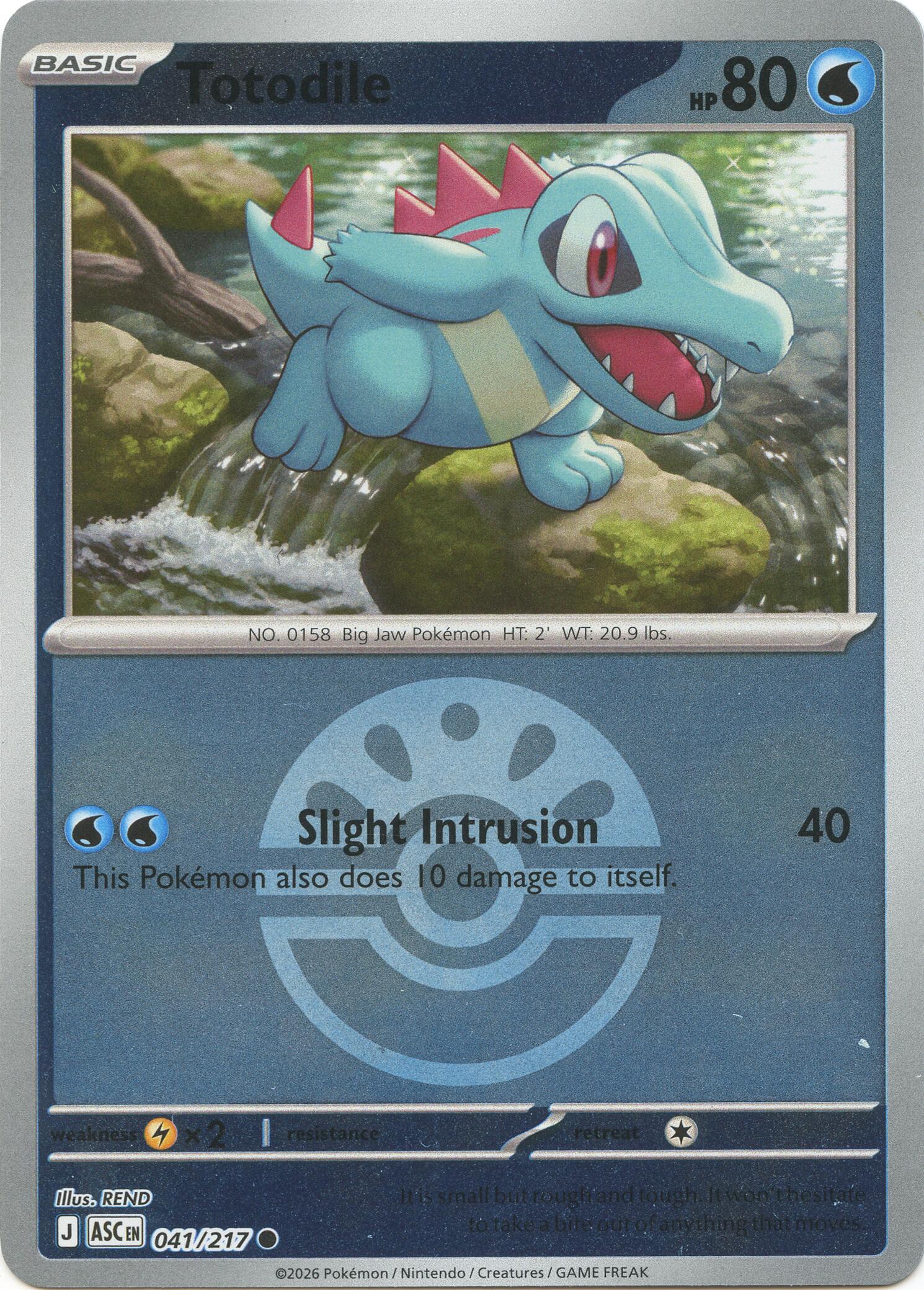 Totodile (041/217) (Friend Ball) [Mega Evolution: Ascended Heroes] | Exor Games New Glasgow