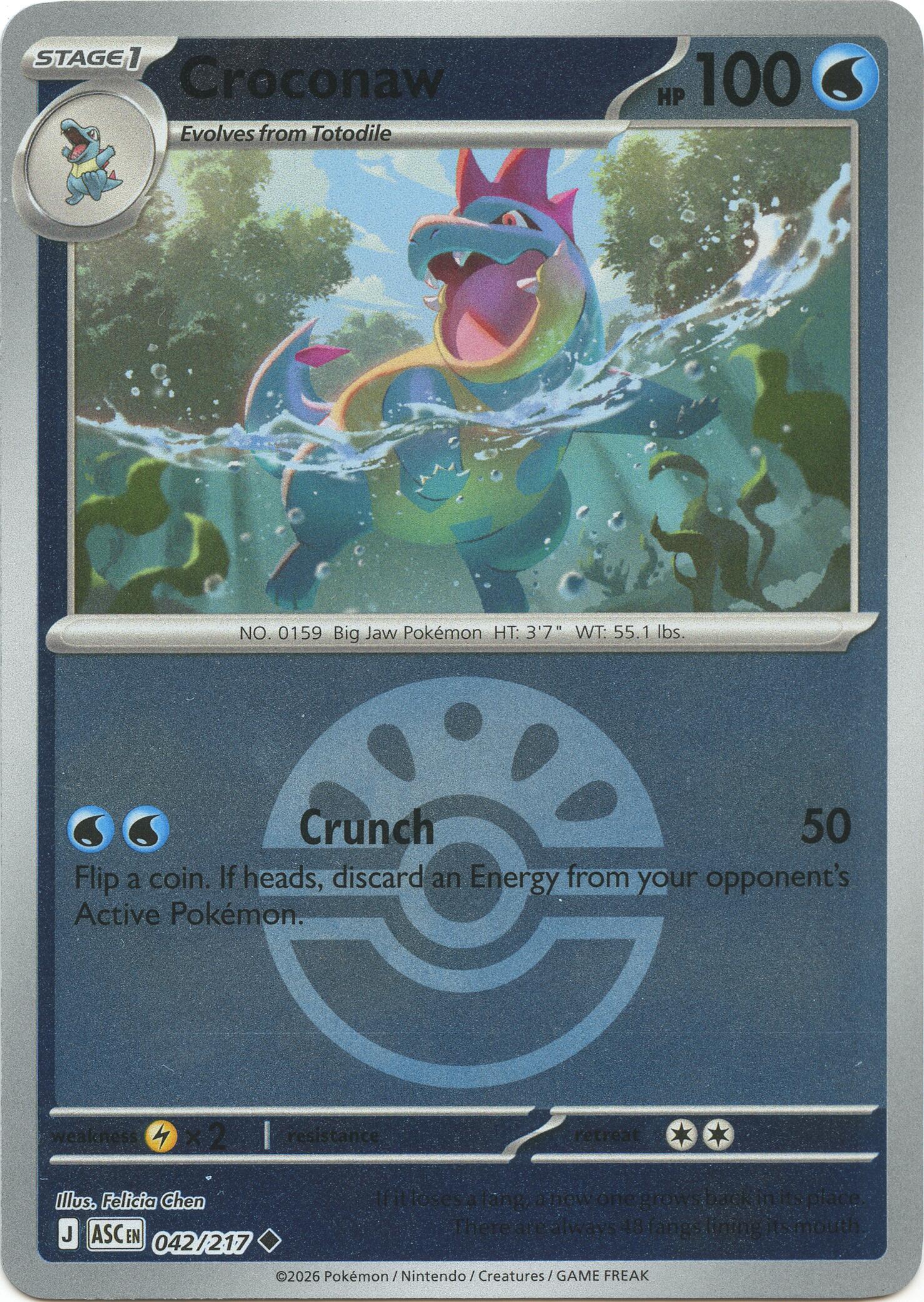 Croconaw (042/217) (Friend Ball) [Mega Evolution: Ascended Heroes] | Exor Games New Glasgow