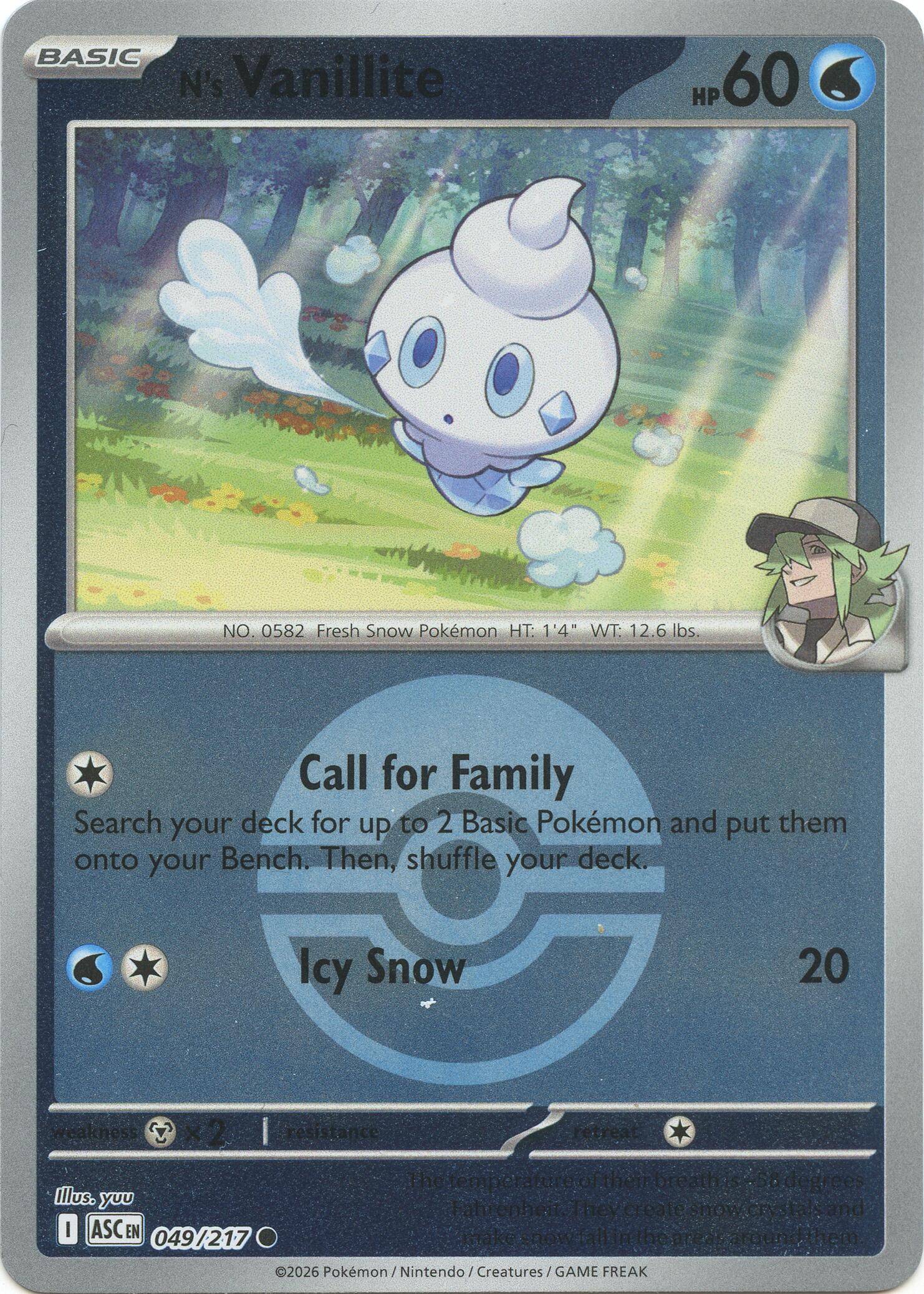 N's Vanillite (049/217) (Poke Ball) [Mega Evolution: Ascended Heroes] | Exor Games New Glasgow