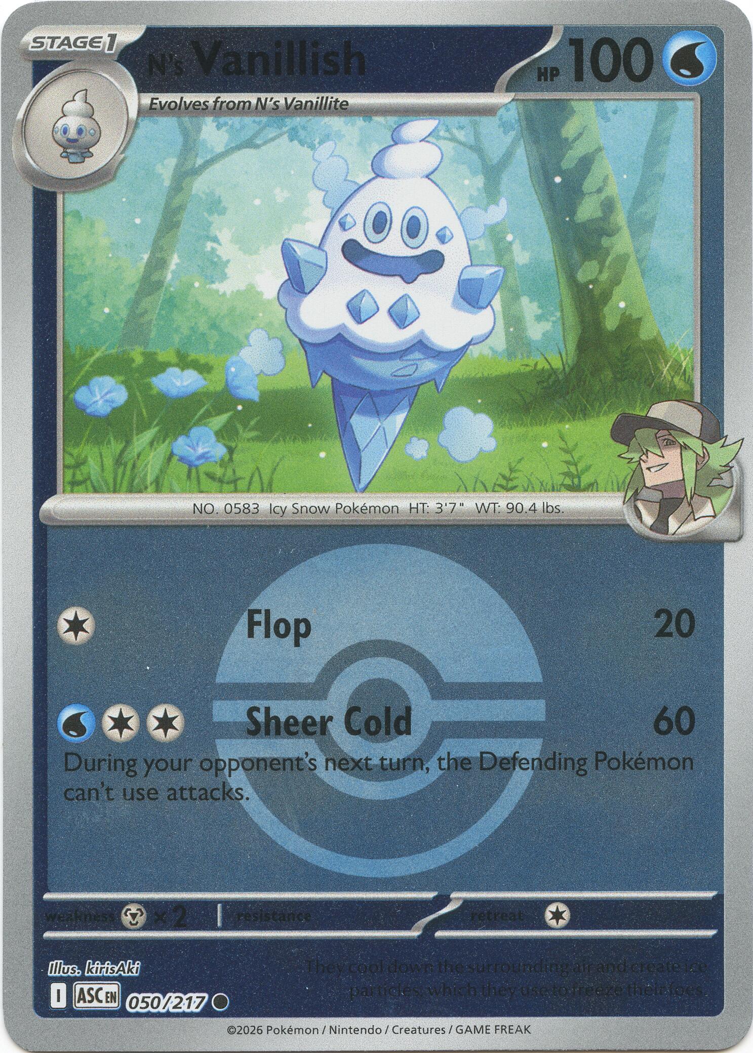 N's Vanillish (050/217) (Poke Ball) [Mega Evolution: Ascended Heroes] | Exor Games New Glasgow