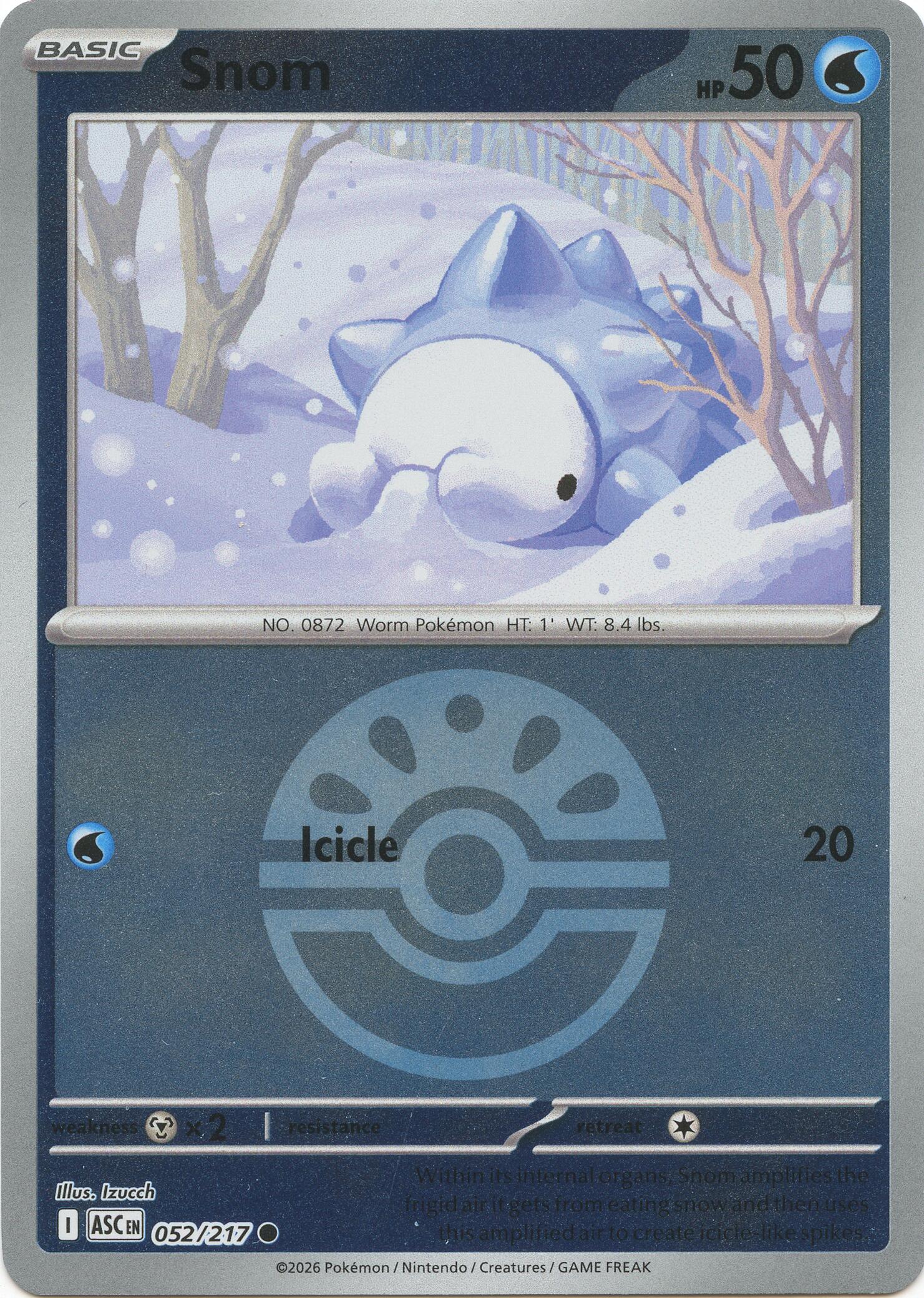 Snom (052/217) (Friend Ball) [Mega Evolution: Ascended Heroes] | Exor Games New Glasgow