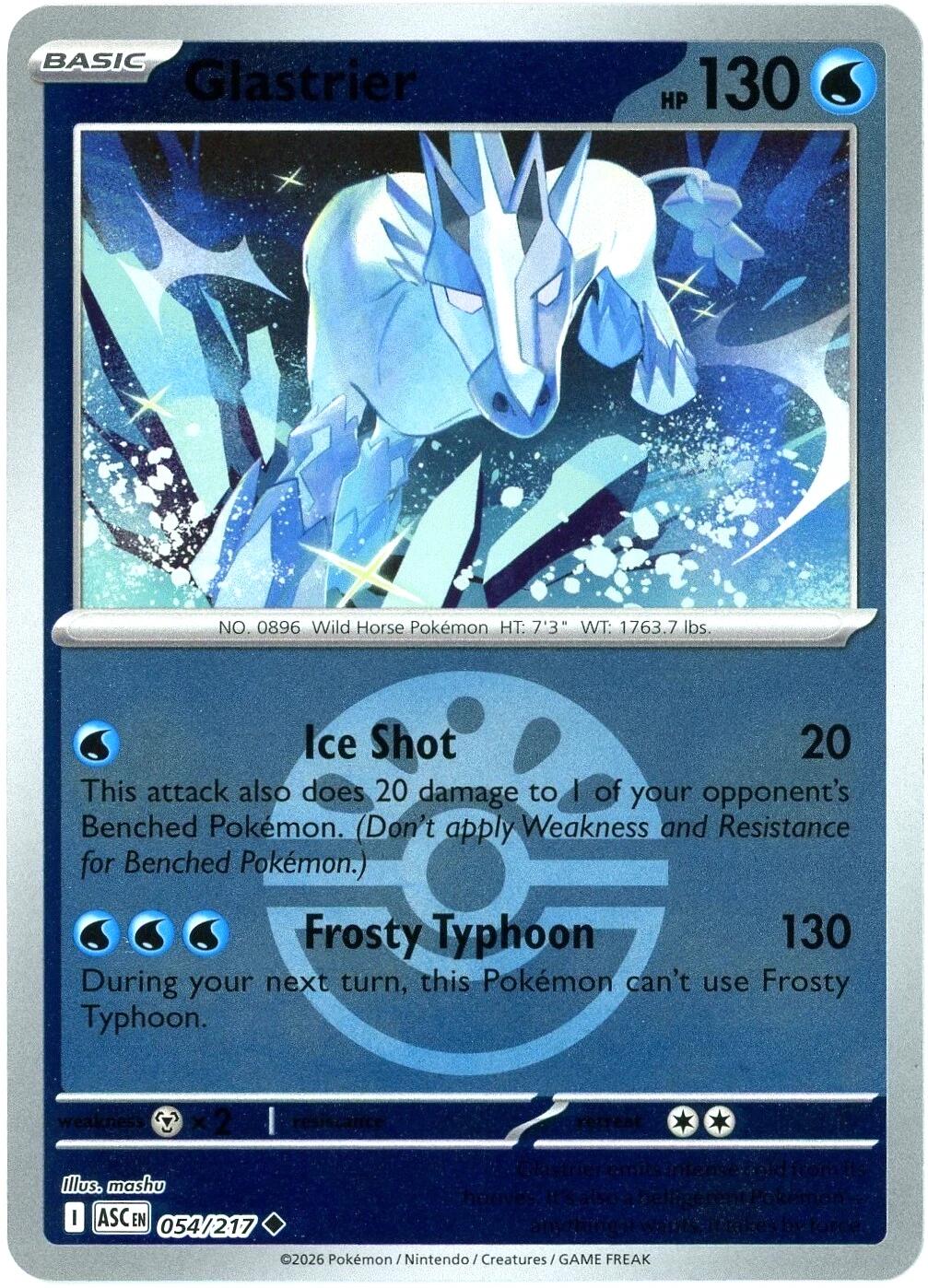 Glastrier (054/217) (Friend Ball) [Mega Evolution: Ascended Heroes] | Exor Games New Glasgow
