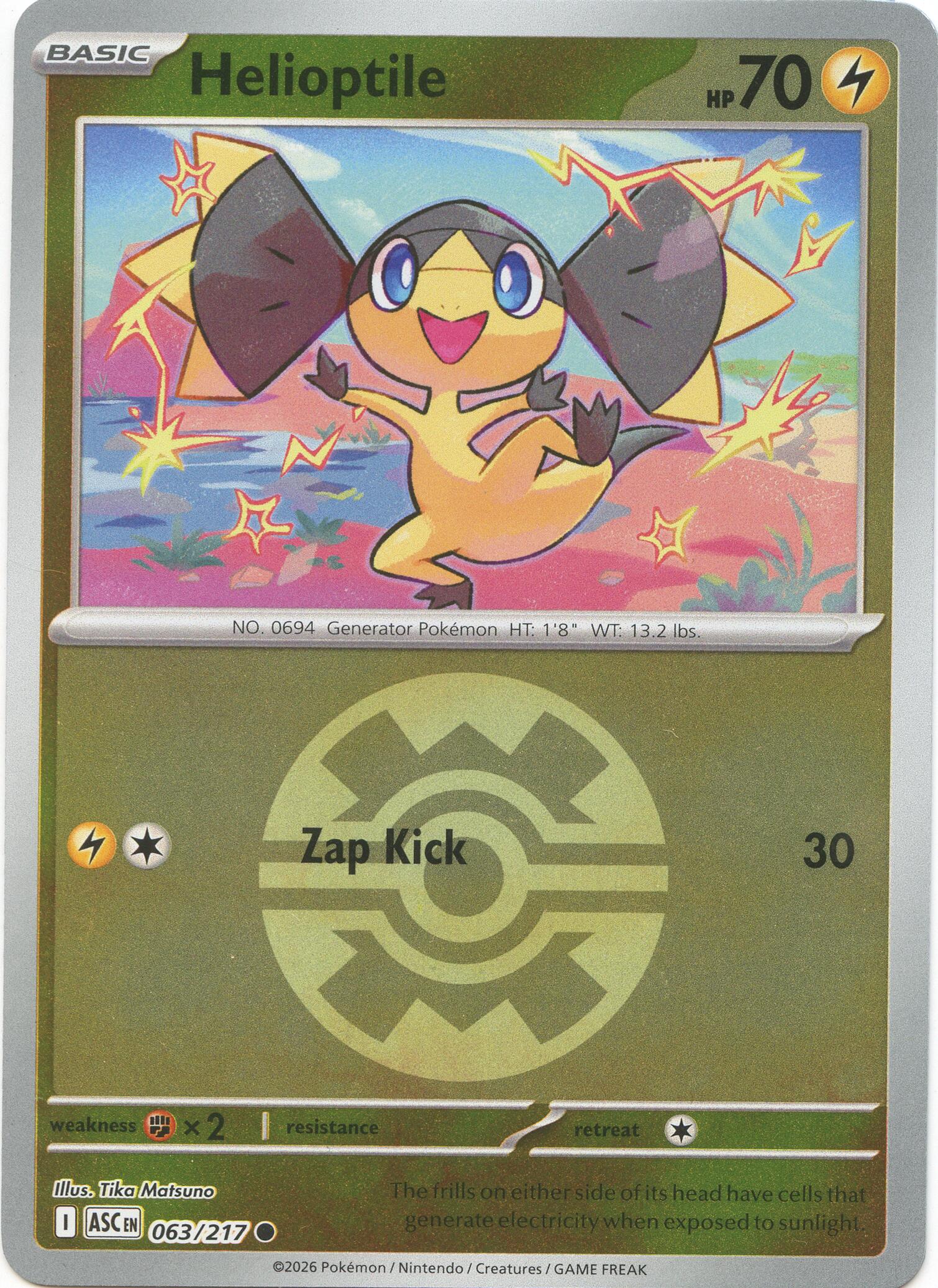 Helioptile (063/217) (Quick Ball) [Mega Evolution: Ascended Heroes] | Exor Games New Glasgow