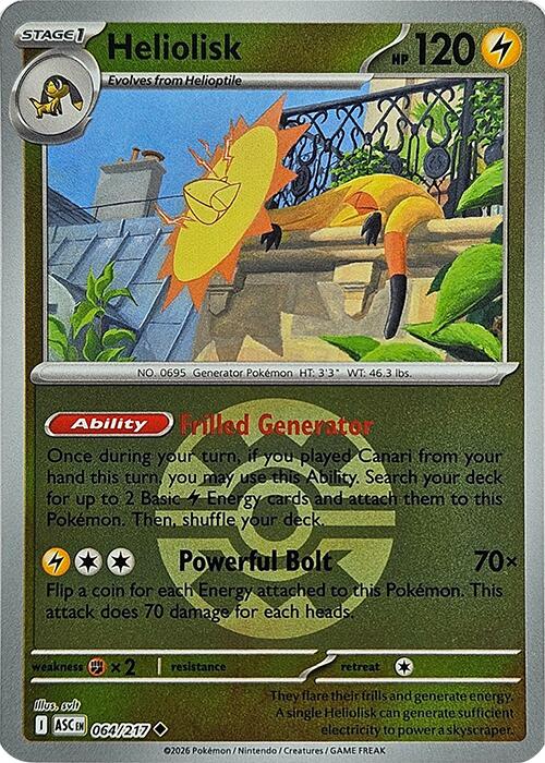 Heliolisk (064/217) (Quick Ball) [Mega Evolution: Ascended Heroes] | Exor Games New Glasgow