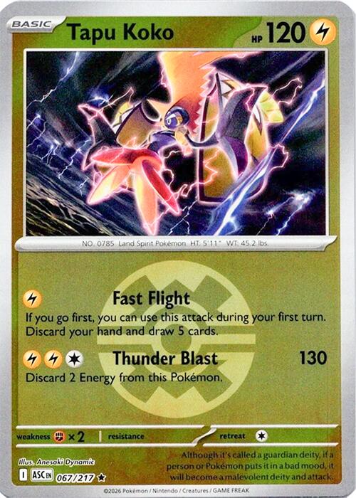 Tapu Koko (067/217) (Quick Ball) [Mega Evolution: Ascended Heroes] | Exor Games New Glasgow