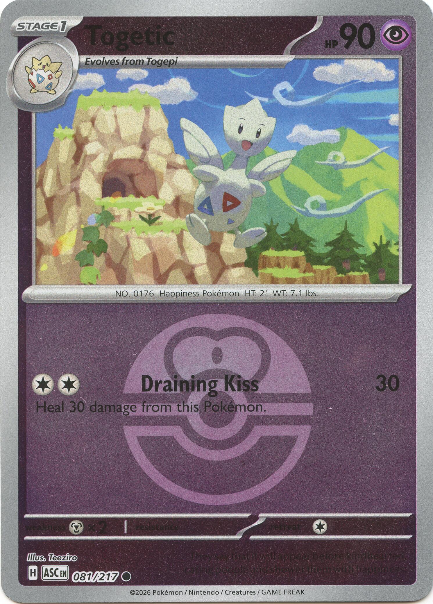 Togetic (081/217) (Love Ball) [Mega Evolution: Ascended Heroes] | Exor Games New Glasgow